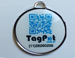 Pingente TagPet Azul Resinado